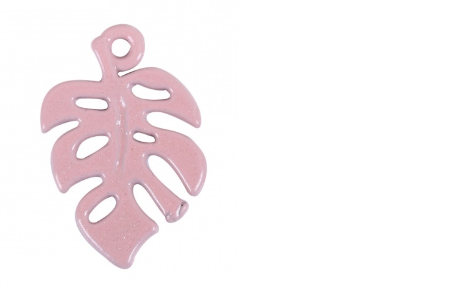 Berlock ,  Monstera blad, Rosa