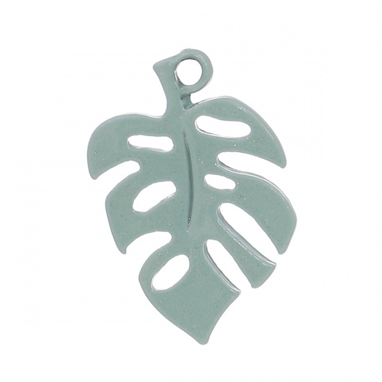 Berlock ,  Monstera blad, Matt grön