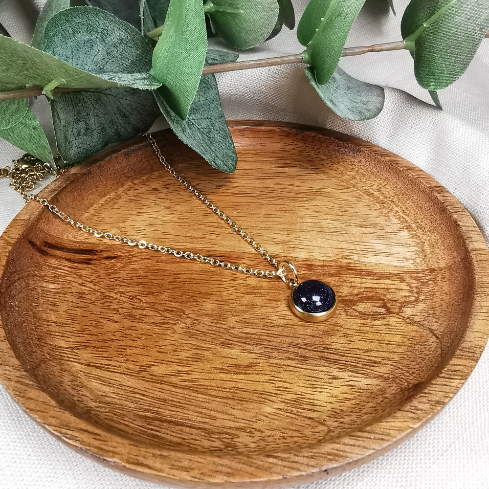 IAMLUND Betty halsband bluestone guld - 2