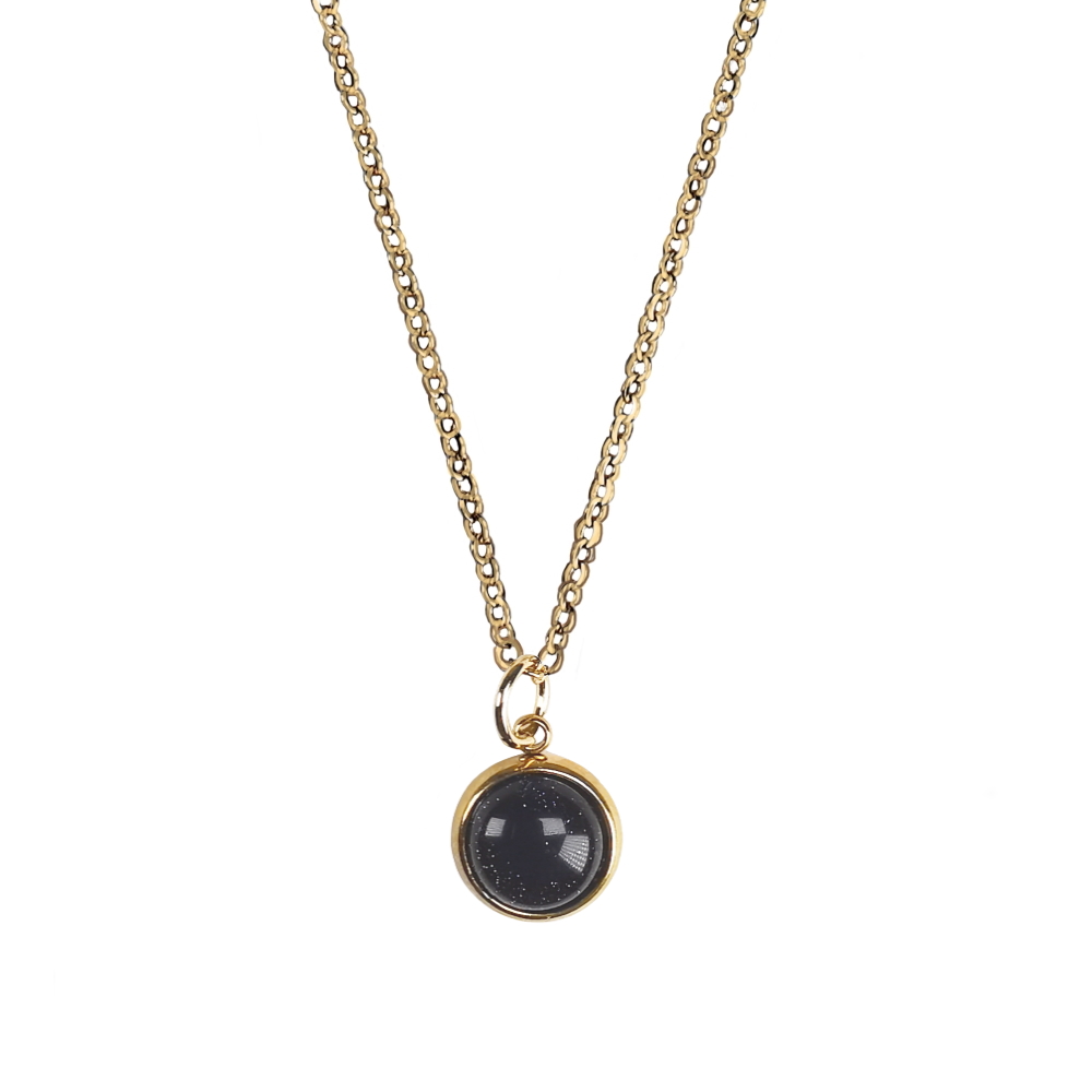 IAMLUND Betty halsband bluestone guld