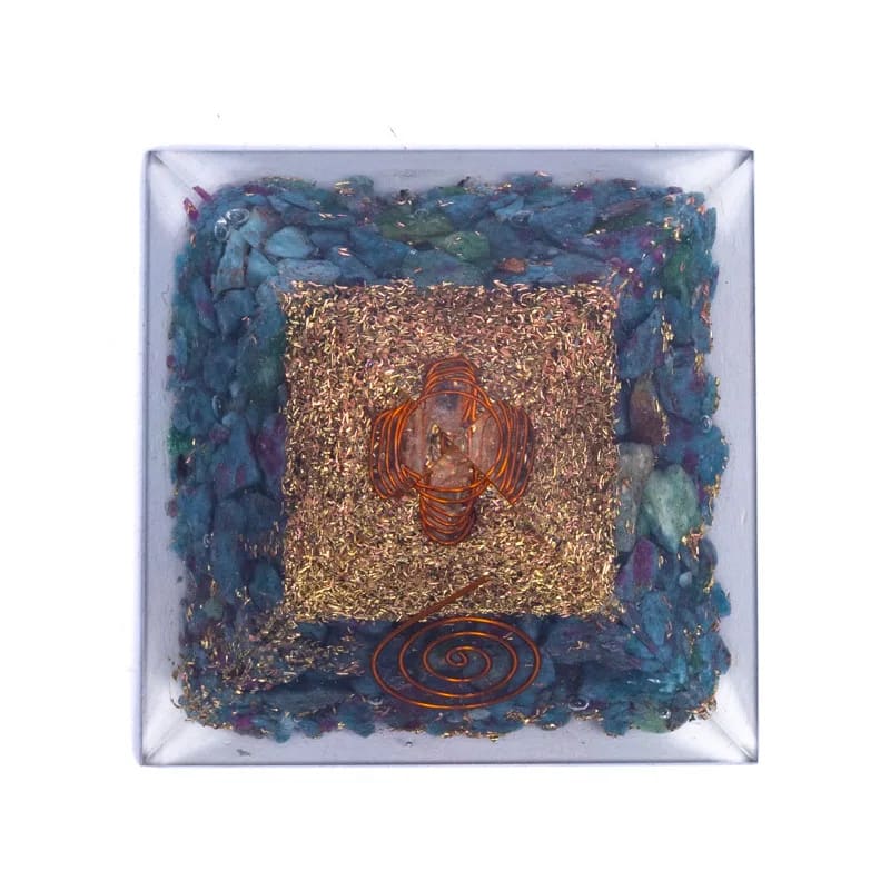 Orgonit Pyramid Rubin i  Kyanite  7X7X6 Cm - 3