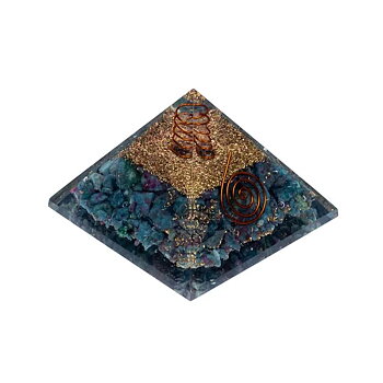 Orgonit Pyramid Rubin i  Kyanite  7X7X6 Cm