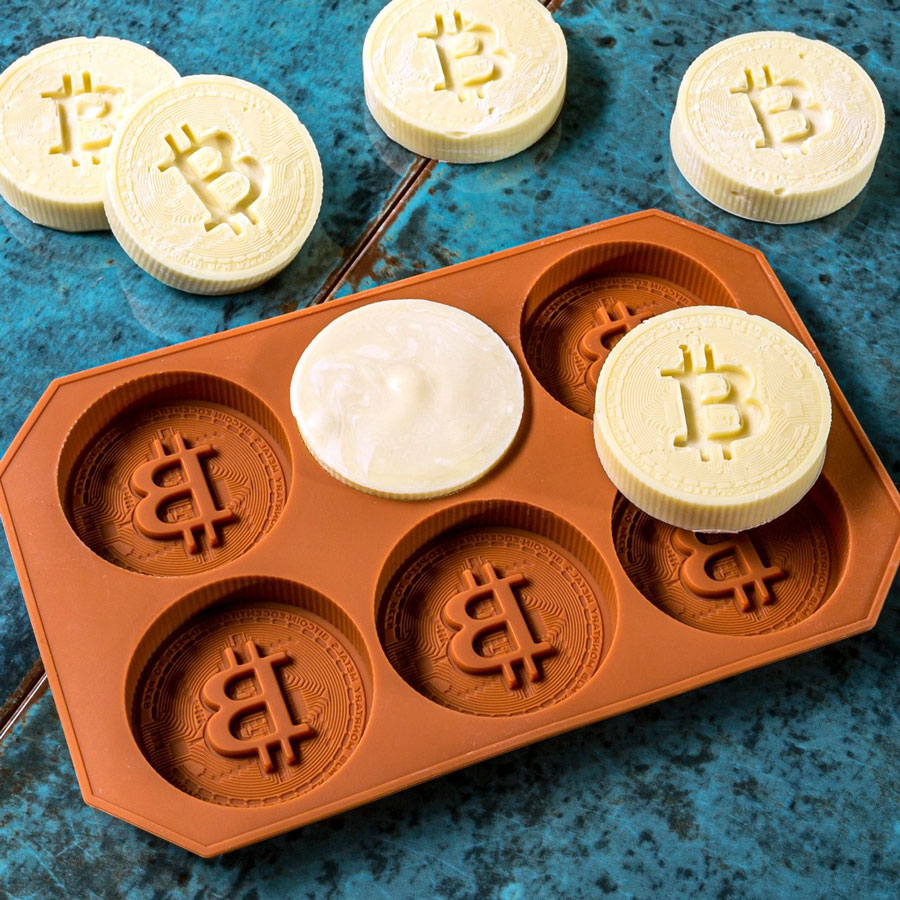 Bitcoin-formad choklad