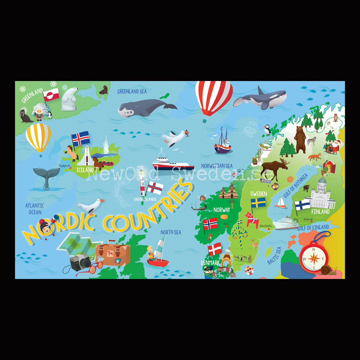 NORDIC COUNTRIES PUZZLE - 200 bitar 30 x 50 cm - 3