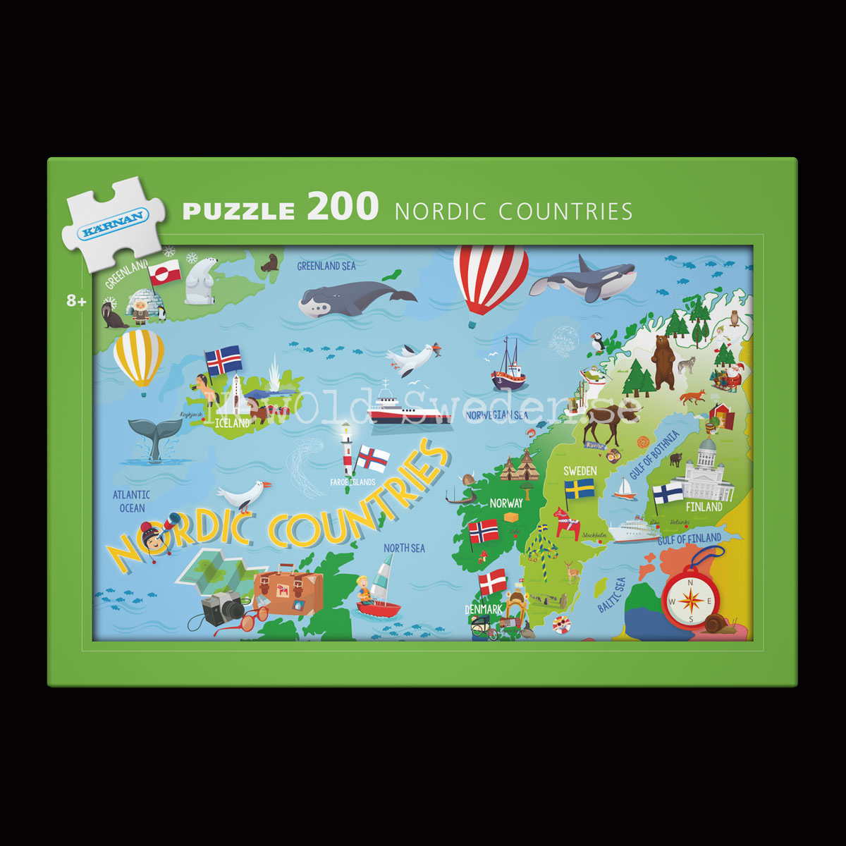 NORDIC COUNTRIES PUZZLE - 200 bitar 30 x 50 cm - 2