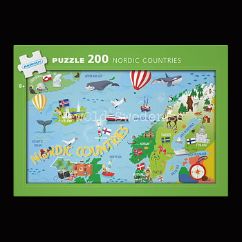 NORDIC COUNTRIES PUZZLE - 200 bitar 30 x 50 cm