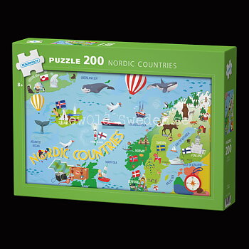 NORDIC COUNTRIES PUZZLE - 200 bitar 30 x 50 cm