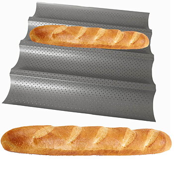 Baguetteplåt Baugetteform för 4 bröd. 