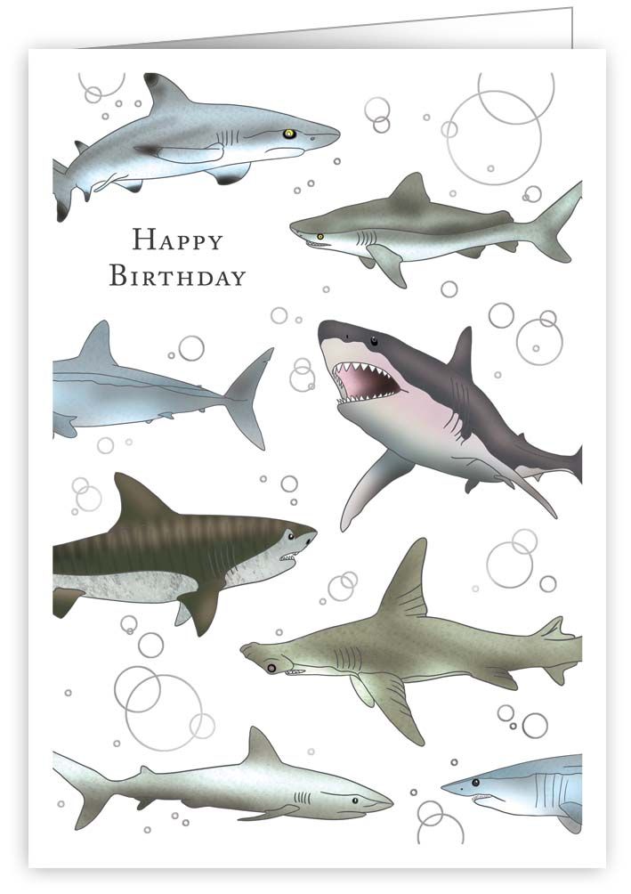 Sharks, Greeting Card