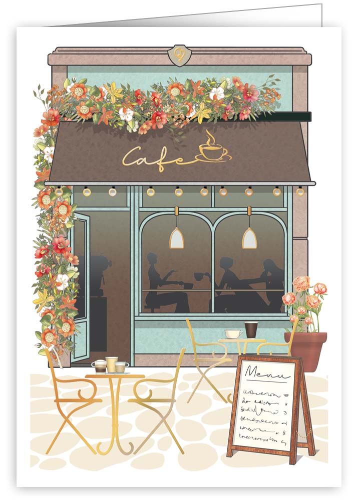Cafè, Greeting Card