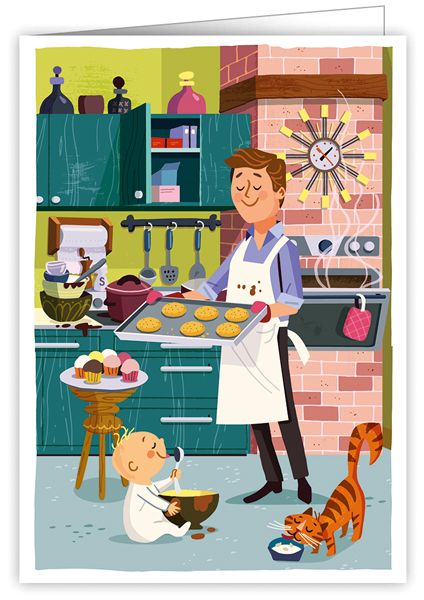 Baking, Greeting Card