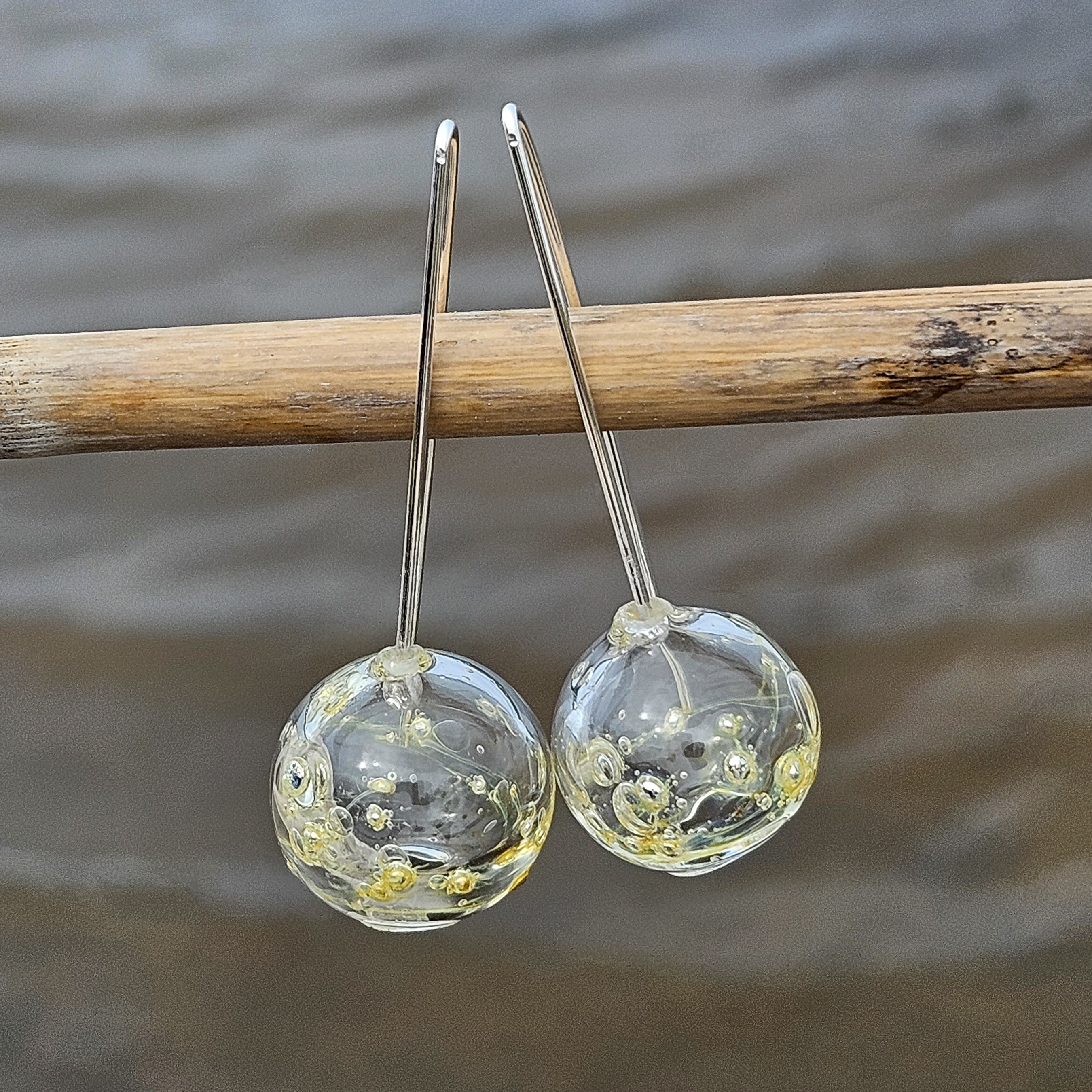 ÖRHÄNGEN MED HANDBLÅSTA GLASBUBBLOR - 3