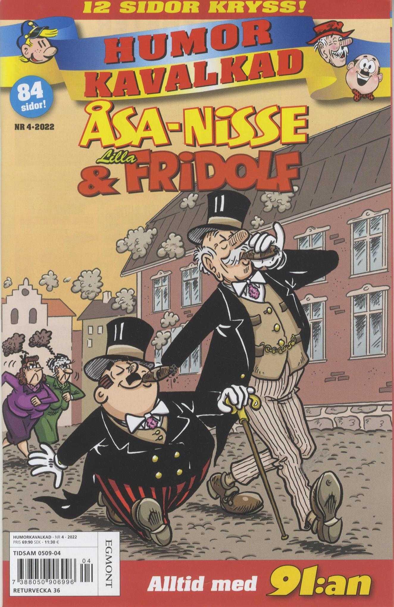 Humorkavalkad Åsa-Nisse & Lilla Fridolf nr 4 2022, 12 sidor kryss!