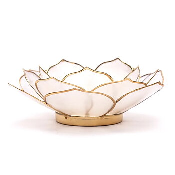 Lotus Petal Atmospheric Light Natural Gold Trim --13,5 Cm