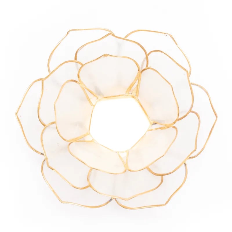 Lotus Petal Atmospheric Light Natural Gold Trim --13,5 Cm - 2