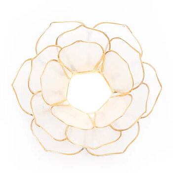 Lotus Petal Atmospheric Light Natural Gold Trim --13,5 Cm