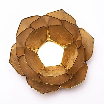 Lotus Petal Atmospheric Light Smoked/Beige Gold Trim --13,5 Cm