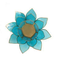 Lotus Atmospheric Light Chakra 5 Blue Gold Trim -- 13.5 - 2