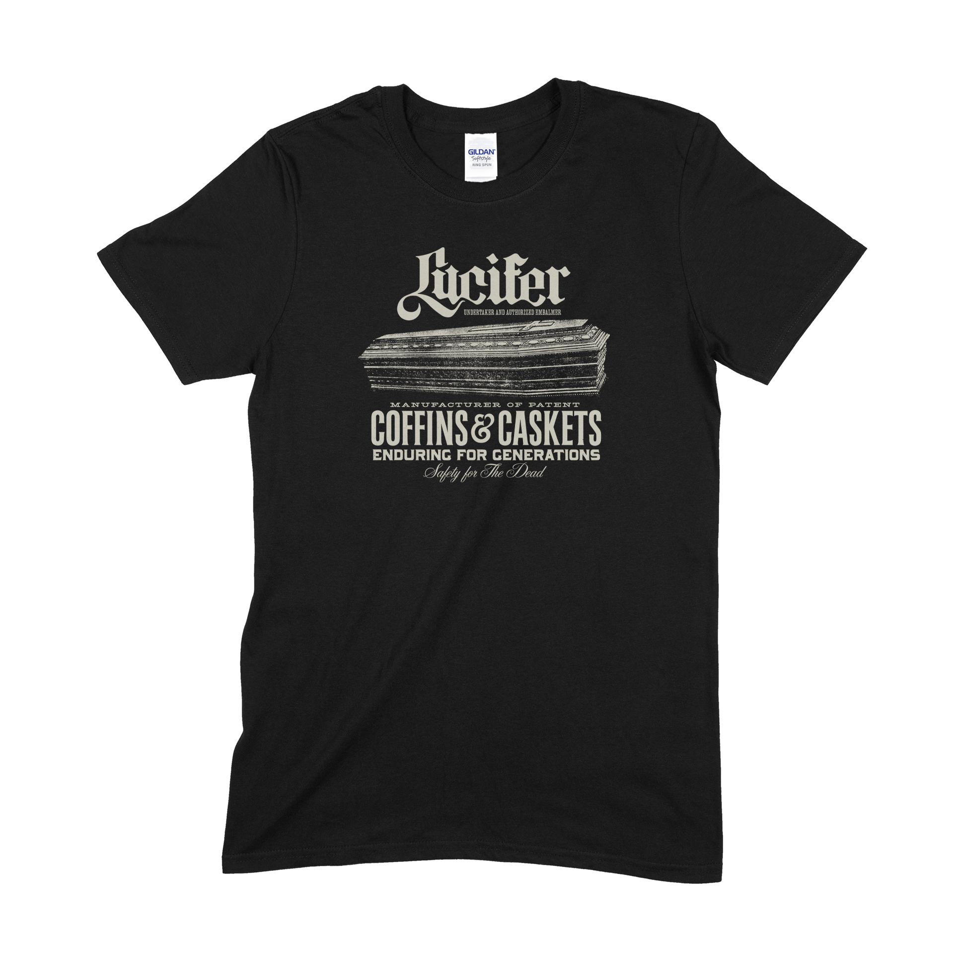 LUCIFER - T-SHIRT, COFFIN (GLOW IN THE DARK TEE) 