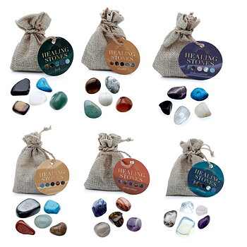 Healing Stones 5-Pack - Välj mellan olika budskap!