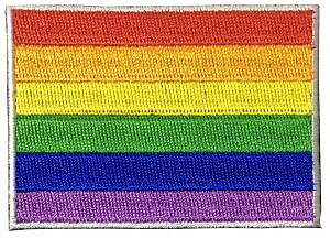 Broderat märke Prideflagga 50 x 70 mm
