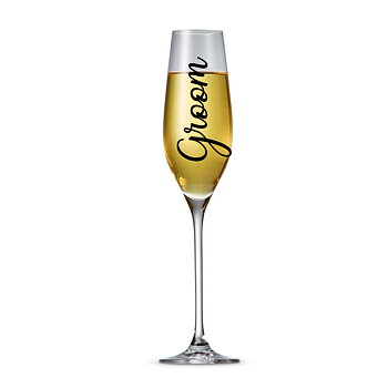 Klistermärke till champagneglas | Bröllop - 1