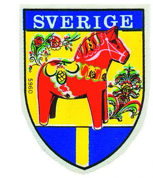   Tygmärke Dalahäst