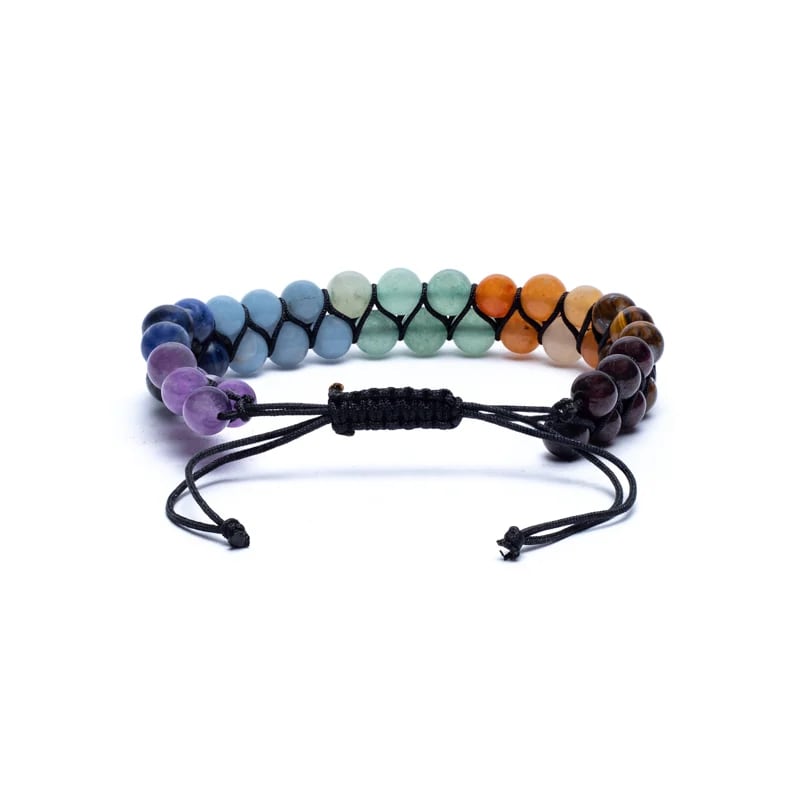 Chakra Bracelet Double Row Adjustable - 2