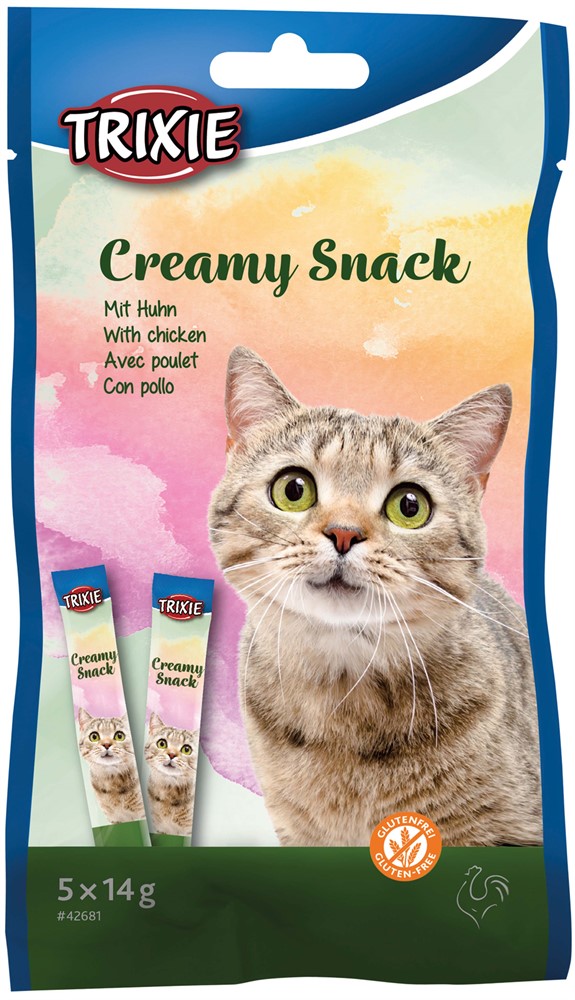 Creamy Snack kattgodis med kyckling