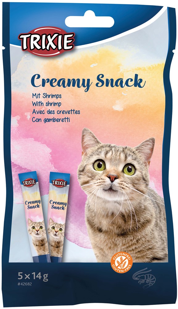 Creamy Snack kattgodis med räkor