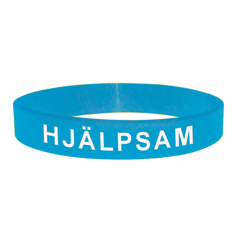 Silikonarmband - Hjälpsam, turkos - små