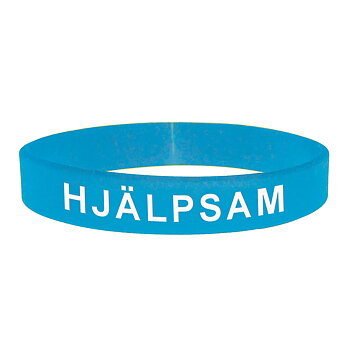 Silikonarmband - Hjälpsam, turkos - små