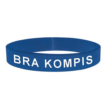 Silikonarmband - Bra kompis, blå - små
