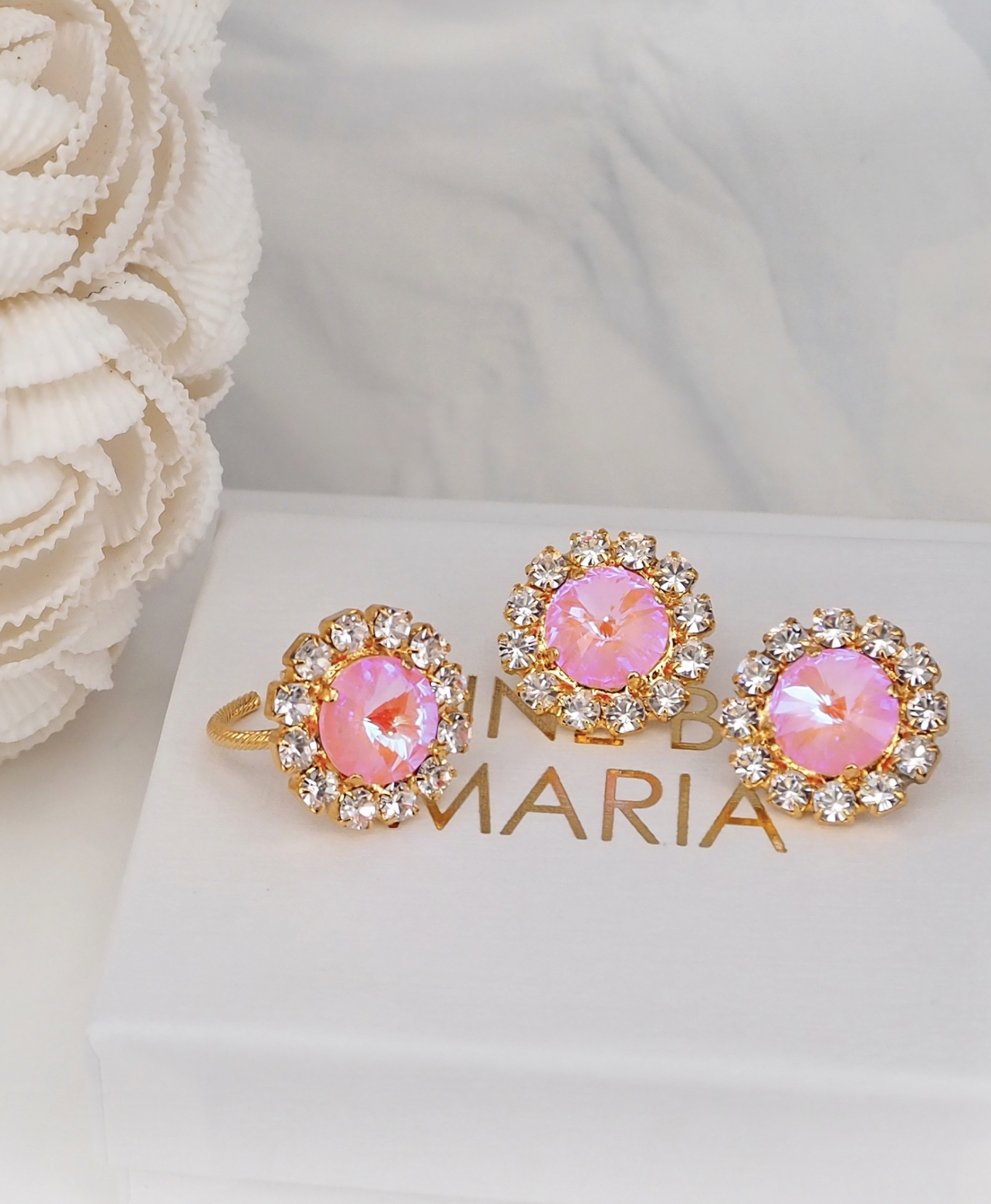Earrings Meghan Powder Rose Delite Gold - 2