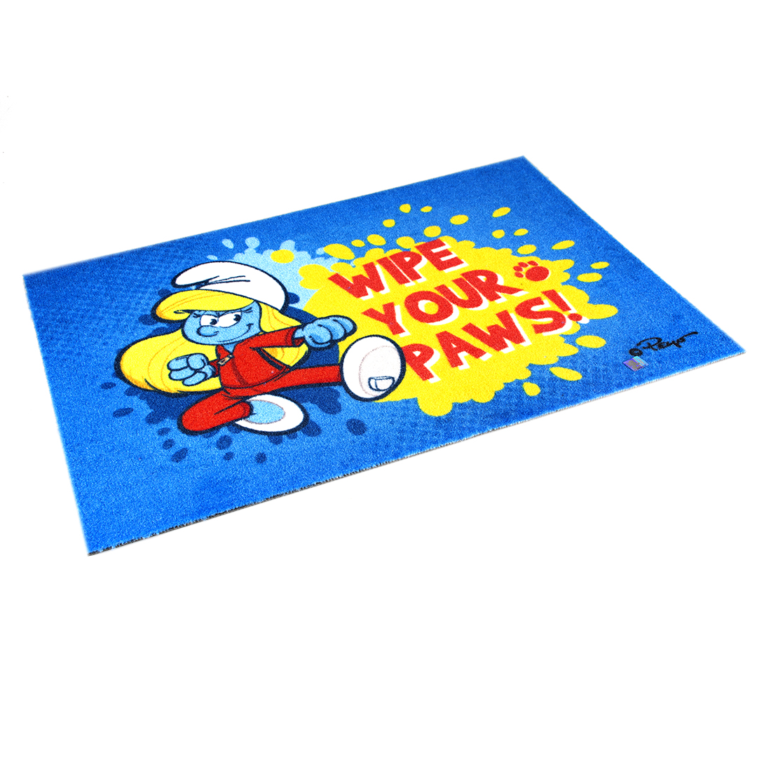 DuvoPlus Dörrmatta Smurfan Wipe Your Paws! 60x40x0,6cm