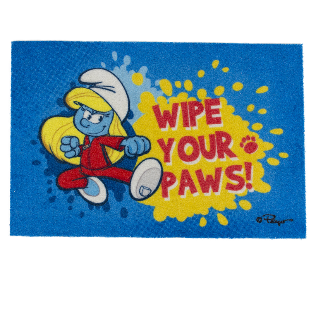 DuvoPlus Dörrmatta Smurfan Wipe Your Paws! 60x40x0,6cm - 2