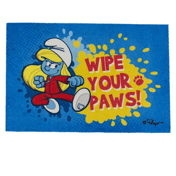 DuvoPlus Dörrmatta Smurfan Wipe Your Paws! 60x40x0,6cm