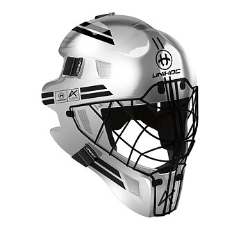 Unihoc Goalie Mask 66 Alpha silver/black