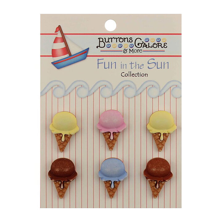 Buttons Galore - Ice Cream Cones