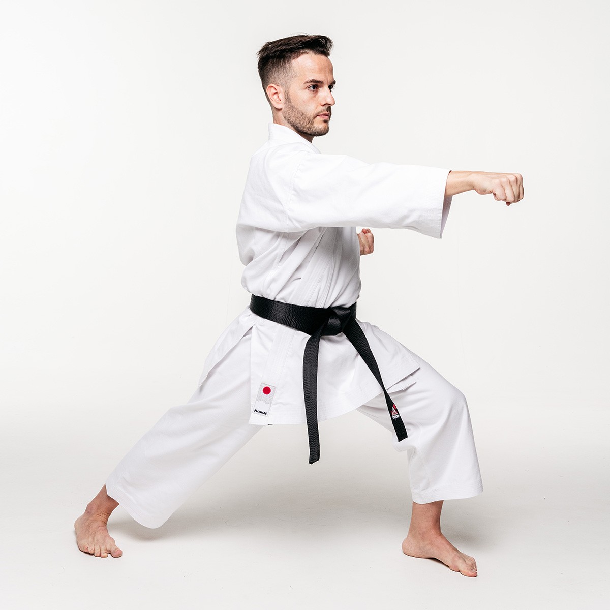 FUJIMAE karate gi LEGACY 14 oz Vit