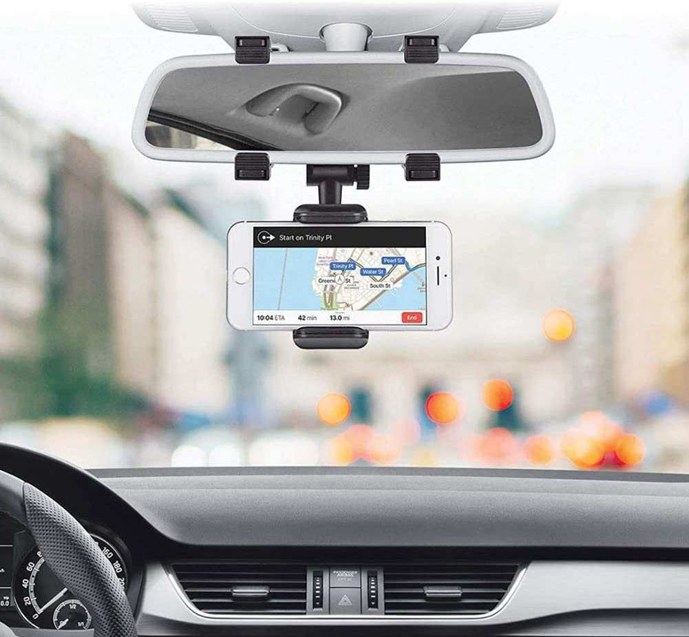 Phone Holder - Rearview Mirror Mount Universal - 4