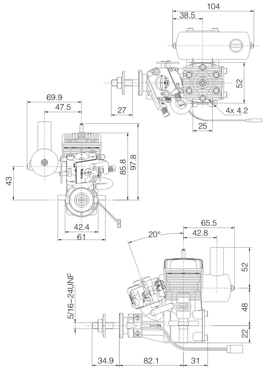 NGH GT17 2-Stroke Gas Engine - aircpro