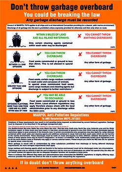 ISM code safety poster "Släng inte sopor överbord" - IMPA 33.1542