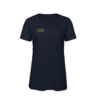 T-shirt v-hals med tryck