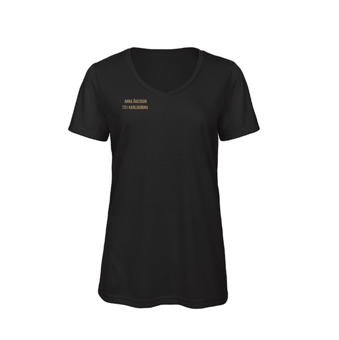 T-shirt v-hals med tryck - 3