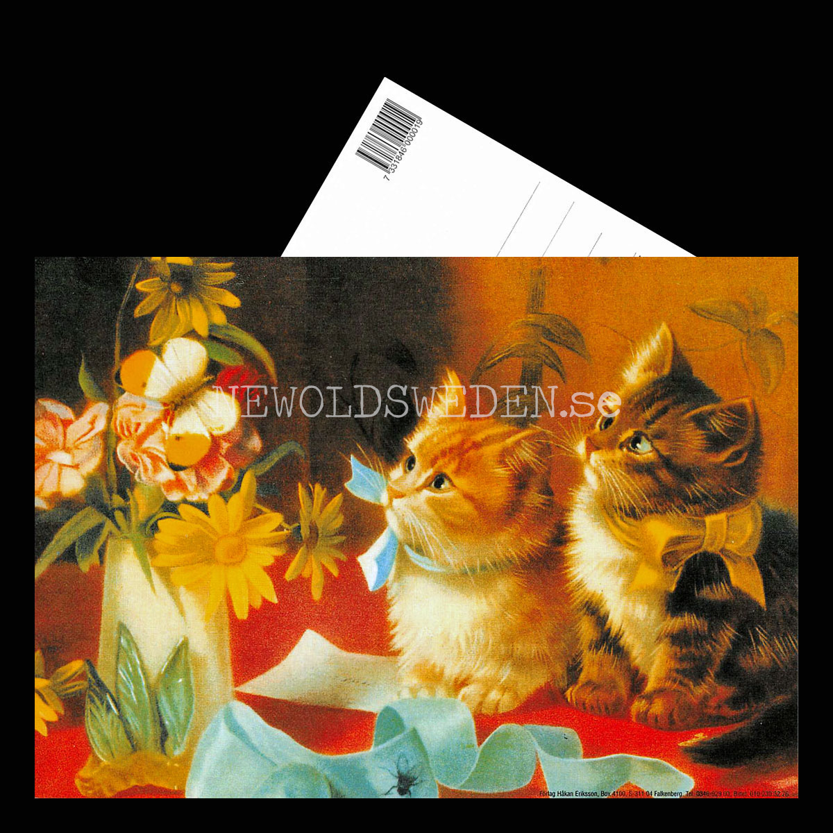 Kattungar och blommor - Vykort A5 - 3