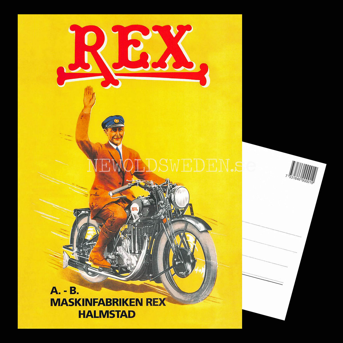 Rex Motorcyklar Halmstad - Vykort A5 - 3