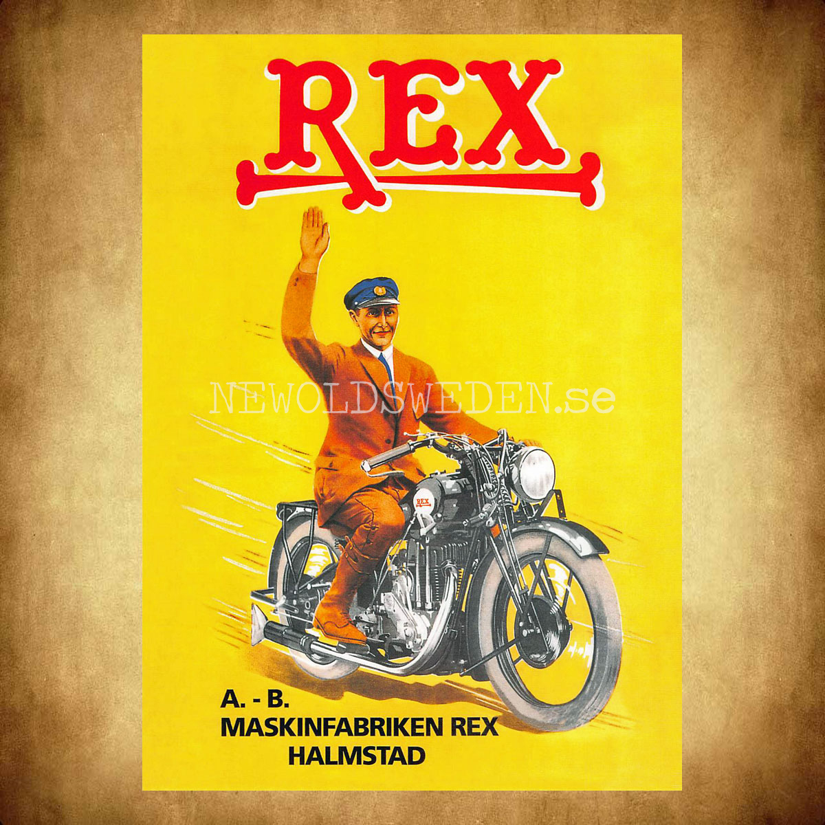 Rex Motorcyklar Halmstad - Vykort A5 - 2