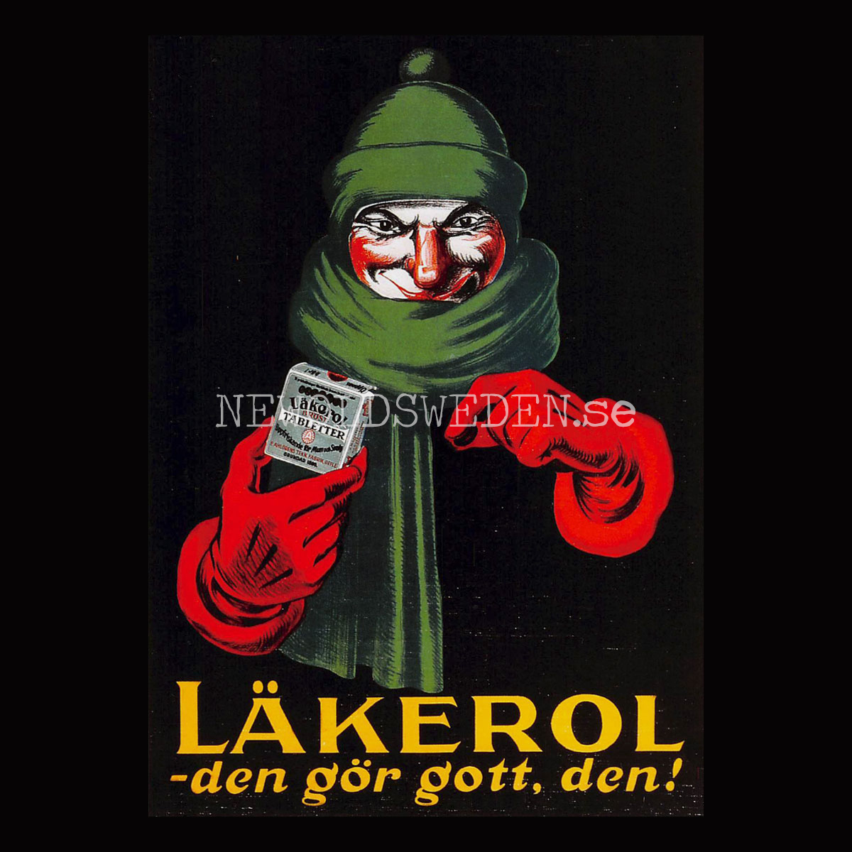 LÄKEROL - den gör gott, den! - Sigge Fürst 1905 - 1984 - Vykort A5