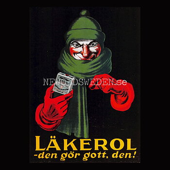 LÄKEROL - den gör gott, den! - Sigge Fürst 1905 - 1984 - Vykort A5